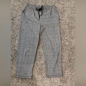 Target A New Day Women’s Ankle Trousers Elastic Band With Tie Plaid Pattern M